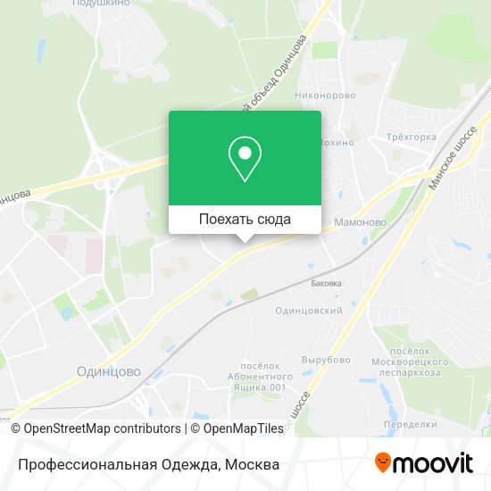 Карта Профессиональная Одежда