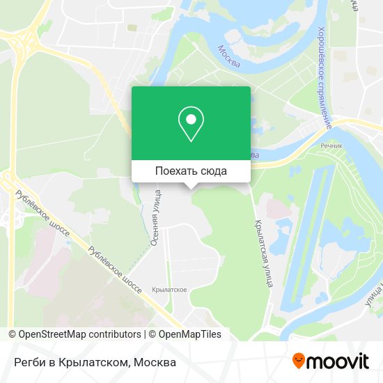 Карта Регби в Крылатском