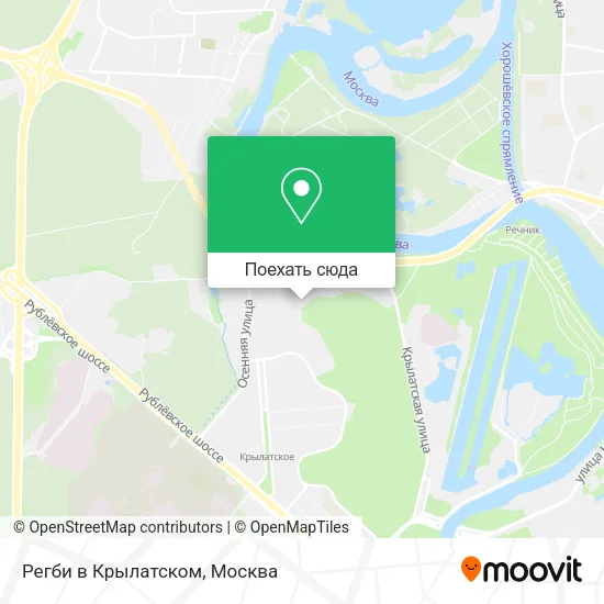 Карта Регби в Крылатском