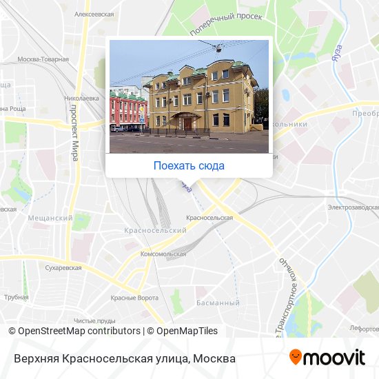 Карта Верхняя Красносельская улица