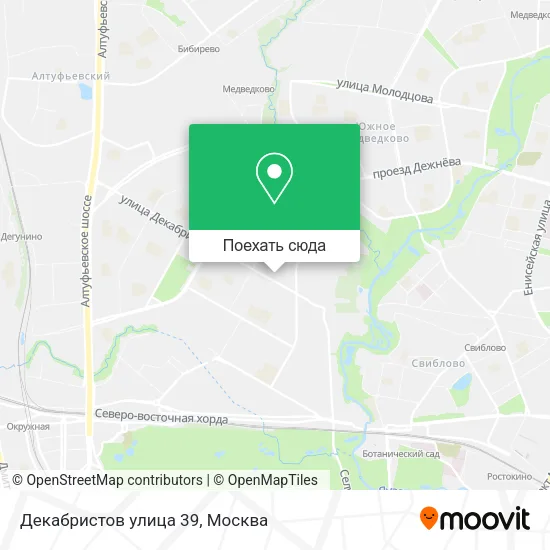 Карта Декабристов улица 39