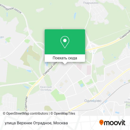 Карта улица Верхнее Отрадное