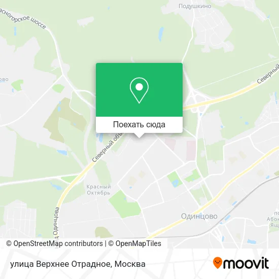 Карта улица Верхнее Отрадное