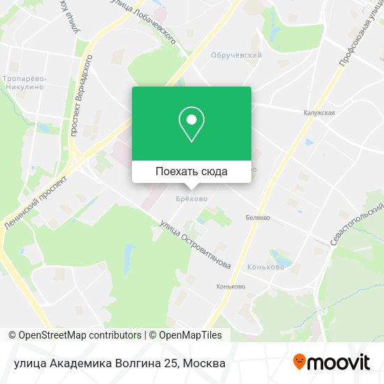 Карта улица Академика Волгина 25