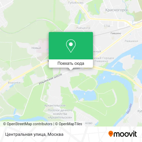 Карта Центральная улица