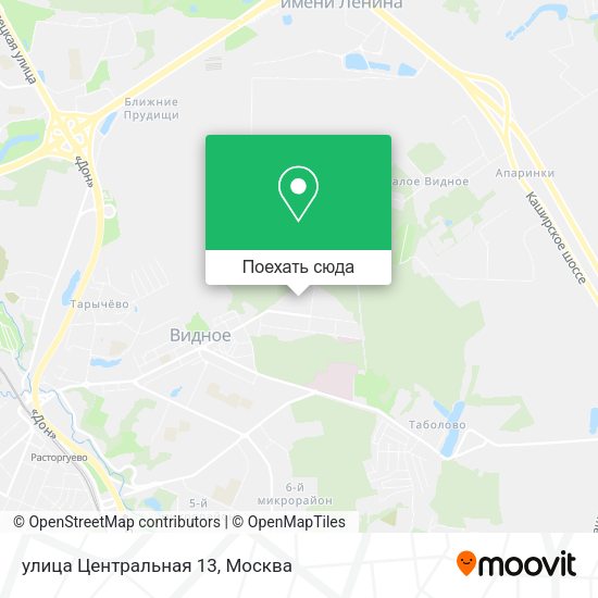 Карта улица Центральная 13