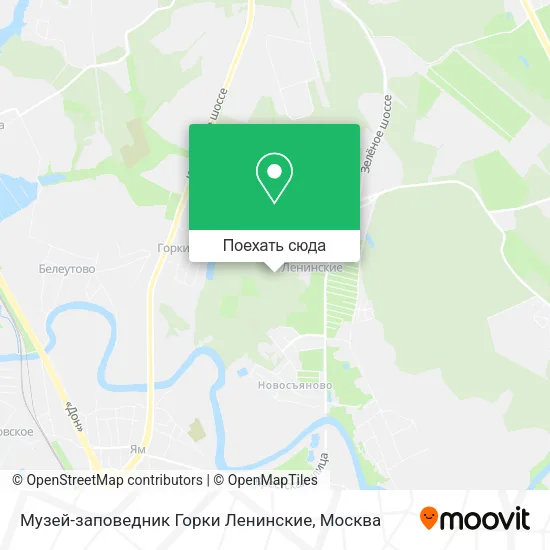 Карта Музей-заповедник Горки Ленинские