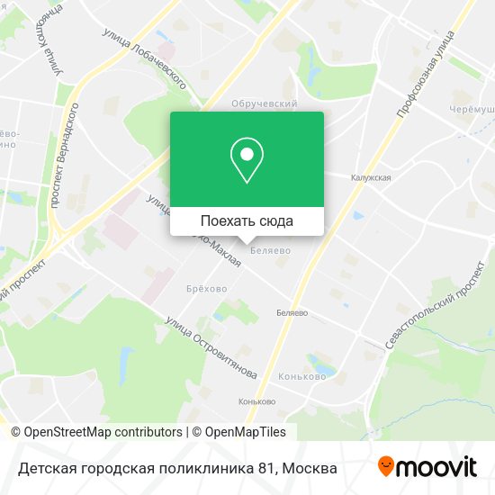 Карта Детская городская поликлиника 81