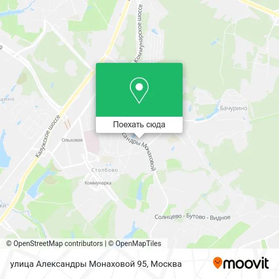 Карта улица Александры Монаховой 95