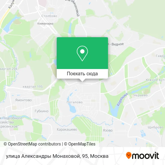 Карта улица Александры Монаховой, 95