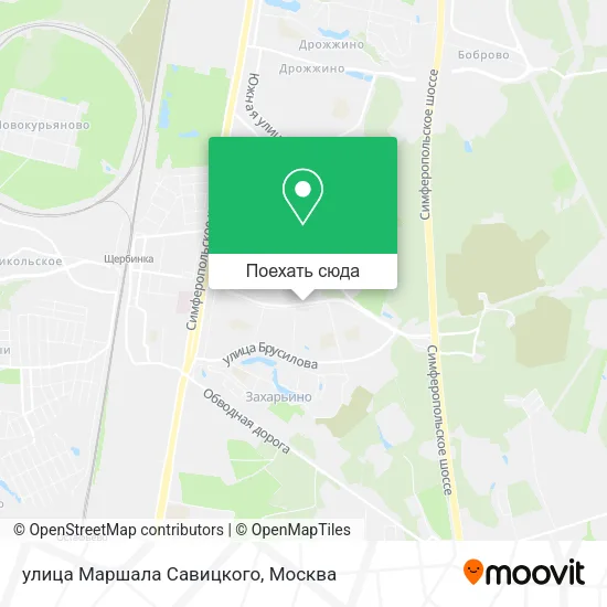 Карта улица Маршала Савицкого