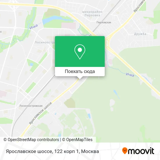 Карта Ярославское шоссе, 122 корп 1