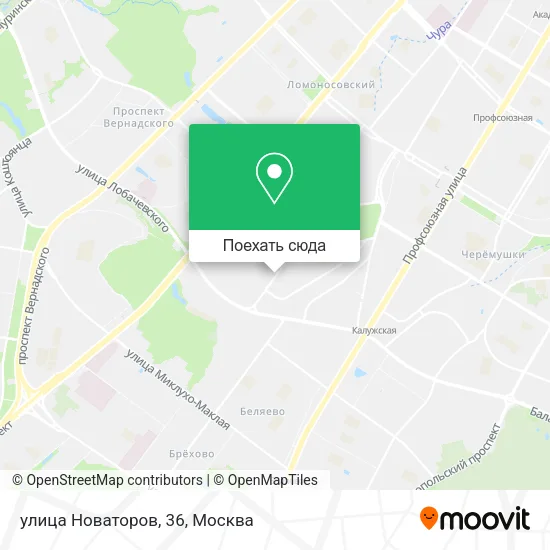 Карта улица Новаторов, 36