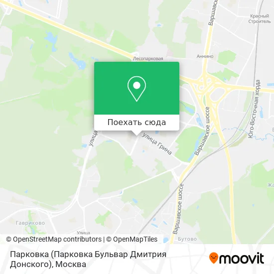 Карта Парковка (Парковка Бульвар Дмитрия Донского)