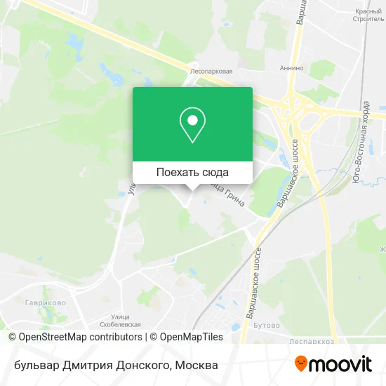 Карта бульвар Дмитрия Донского
