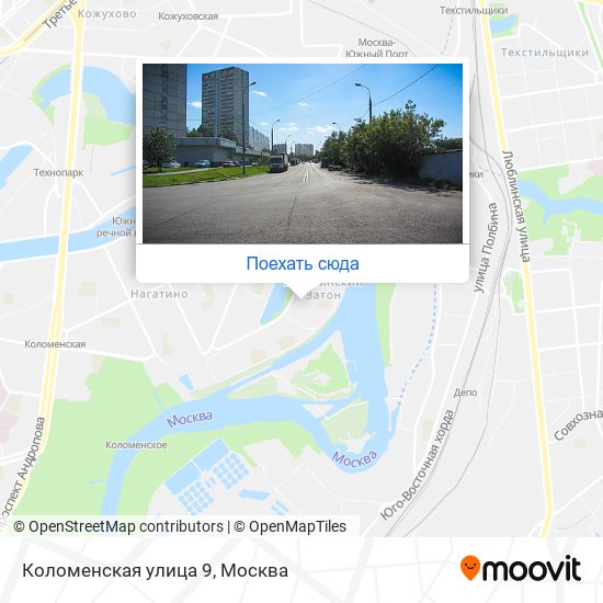 Карта Коломенская улица 9