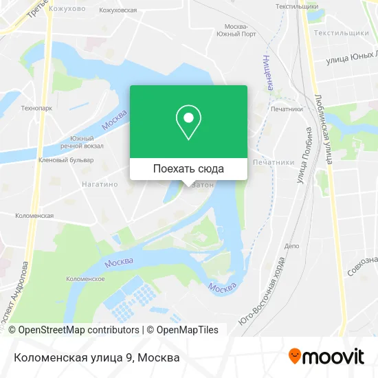 Карта Коломенская улица 9