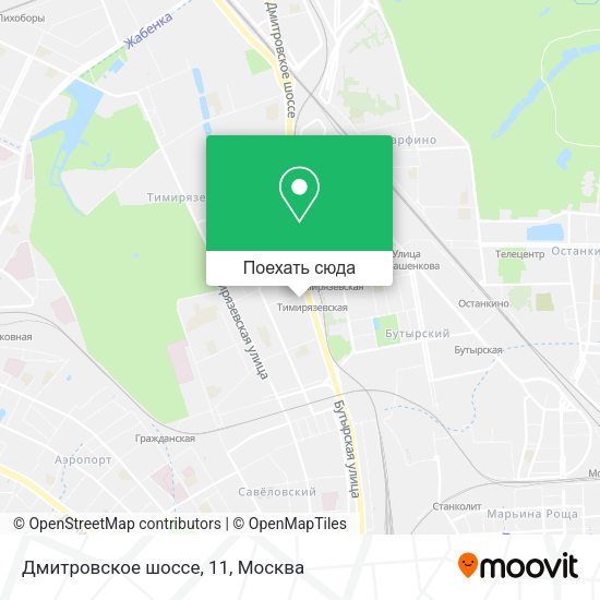 Карта Дмитровское шоссе, 11