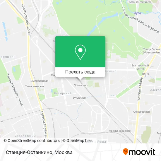 Карта Станция-Останкино