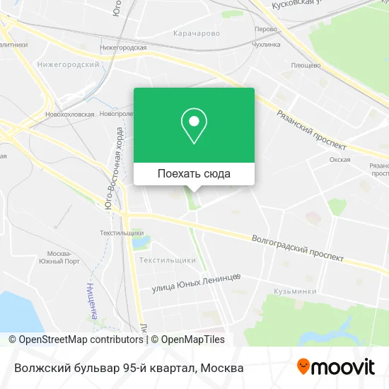 Карта Волжский бульвар 95-й квартал