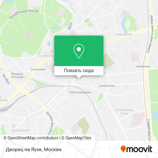 Карта Дворец на Яузе