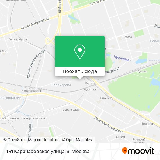 Карта 1-я Карачаровская улица, 8