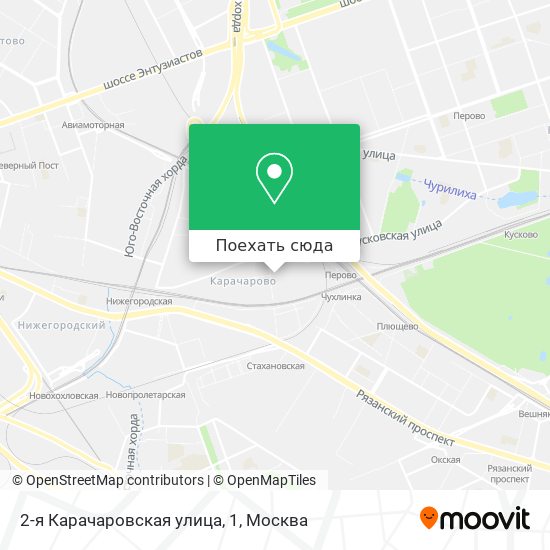 Карта 2-я Карачаровская улица, 1