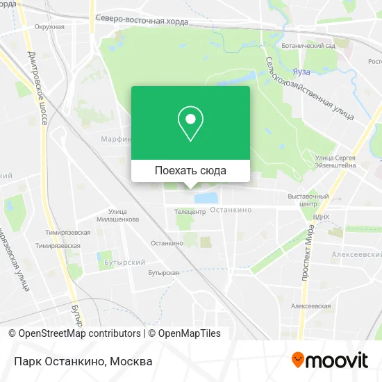 Карта Парк Останкино