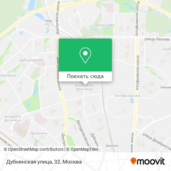 Карта Дубнинская улица, 32