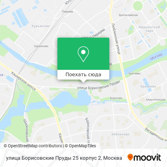 Карта улица Борисовские Пруды 25 корпус 2