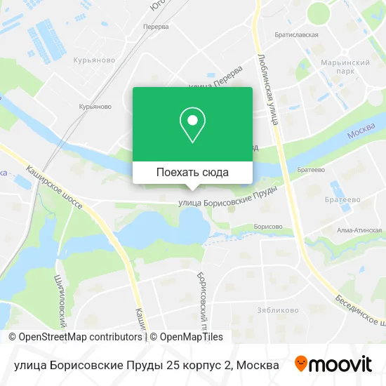 Карта улица Борисовские Пруды 25 корпус 2