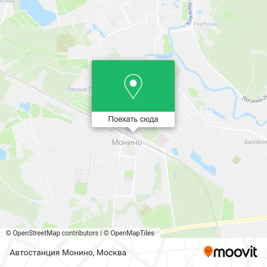 Карта Автостанция Монино