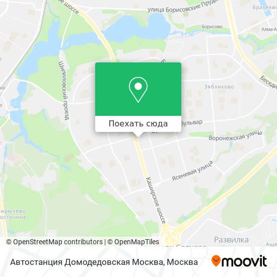 Карта Автостанция Домодедовская Москва
