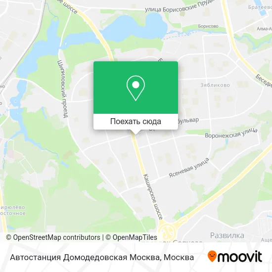 Карта Автостанция Домодедовская Москва