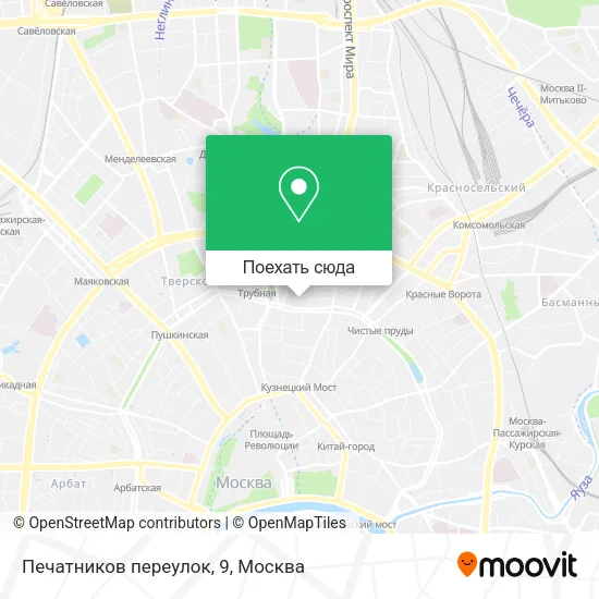 Карта Печатников переулок, 9