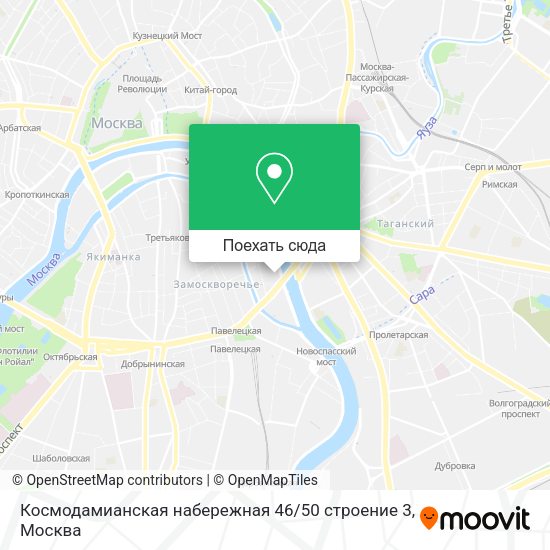 Карта Космодамианская набережная 46 / 50 строение 3