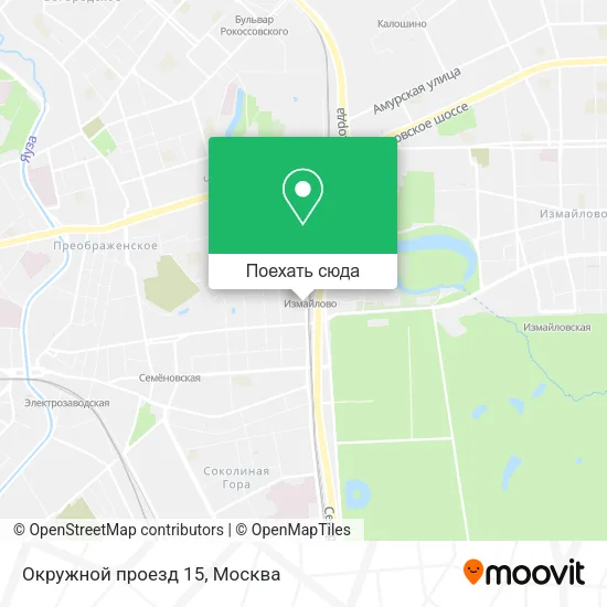 Карта Окружной проезд 15