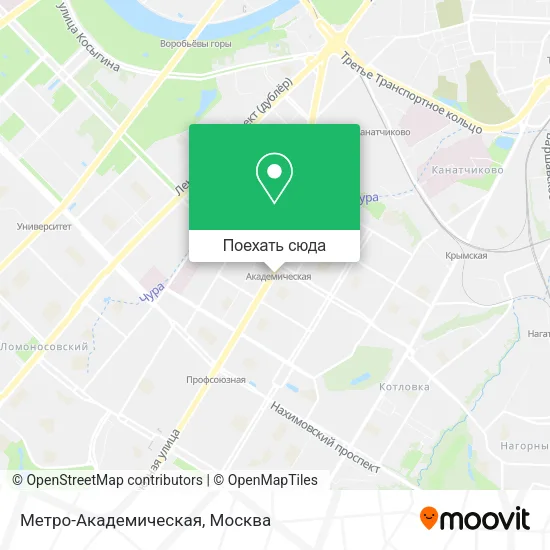 Карта Метро-Академическая