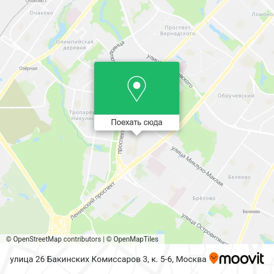 Карта улица 26 Бакинских Комиссаров 3, к. 5-6