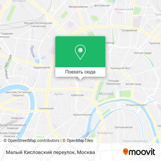 Карта Малый Кисловский переулок