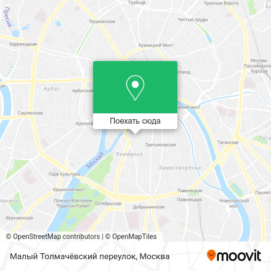 Карта Малый Толмачёвский переулок