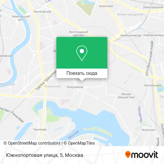 Карта Южнопортовая улица, 5