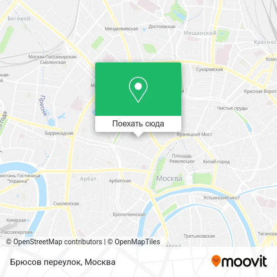 Карта Брюсов переулок