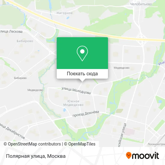 Карта Полярная улица