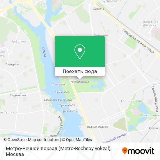 Карта Метро-Речной вокзал (Metro-Rechnoy vokzal)