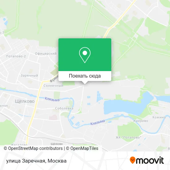 Карта улица Заречная