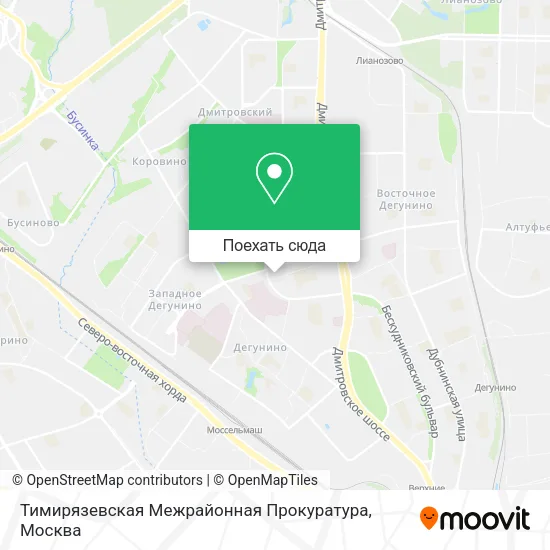 Карта Тимирязевская Межрайонная Прокуратура