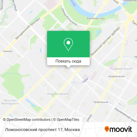 Карта Ломоносовский проспект 17