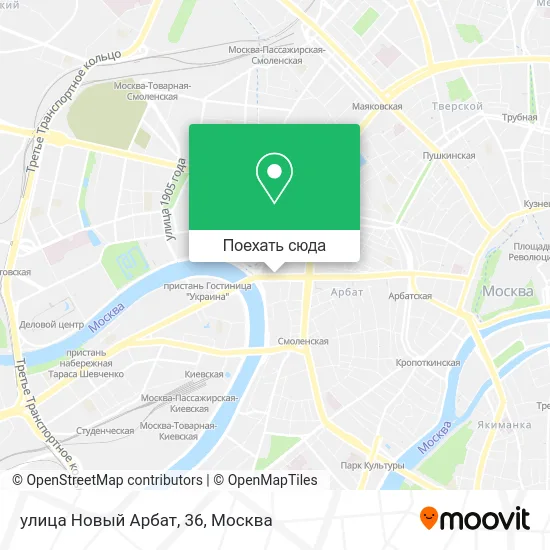 Карта улица Новый Арбат, 36