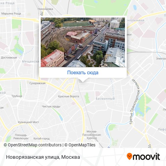 Карта Новорязанская улица